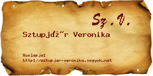 Sztupjár Veronika névjegykártya